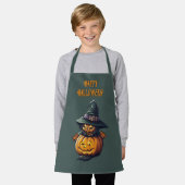 Kürbishexe im Katzenkostüm -  Schürze (Getragen)
