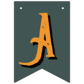 Kürbishexe im Katzenkostüm -  Wimpelkette (Dritte Fahne)