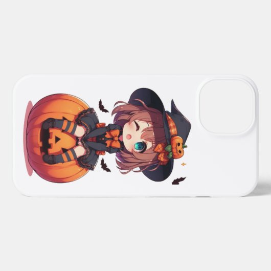 Kürbishexe iPhone Hülle (Rückseite (Horizontal))