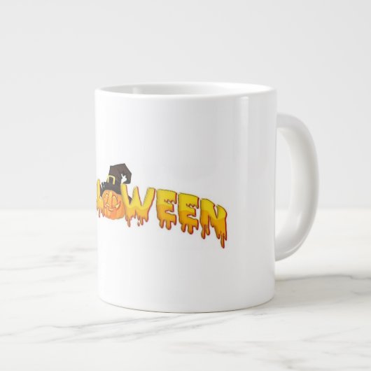 Kürbishexe Jumbo-Tasse (Vorderseite Rechts)