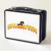 Kürbishexe Metall Brotdose (Rückseite)