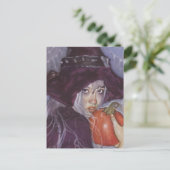 Kürbishexe Postkarte (Stehend Vorderseite)