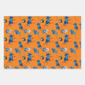 Kürbishexe, Süßigkeiten Design perfekt Halloween Geschenkpapier Set (Vorderseite 3)