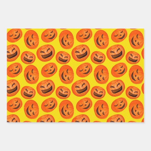 Kürbishexe, Süßigkeiten Design perfekt Halloween Geschenkpapier Set (Vorderseite 2)