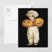 Kürbisjunge Postkarte (Vorne/Hinten)