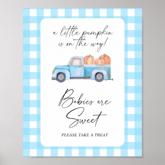 Kürbiskahn - Babys sind ein süßes Poster (Vorne)