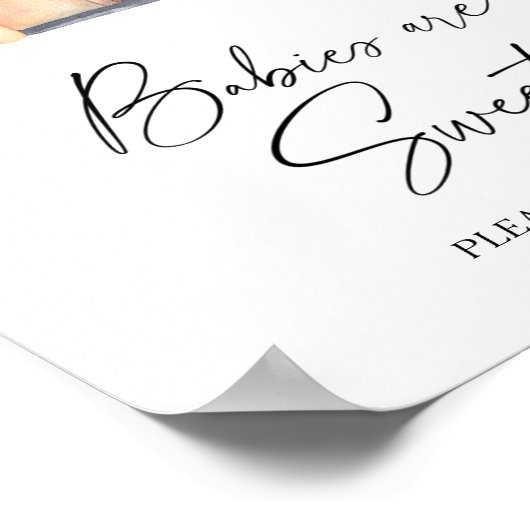 Kürbiskahn - Babys sind ein süßes Poster (Ecke)