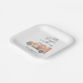 Kürbiskahn - Kleiner Kürbis ist auf dem Weg Pappteller (Gewinkelt)