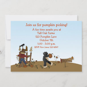 Kürbiskatze Einladung