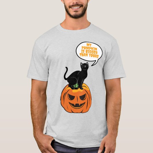 Kürbiskatze, Halloween T-Shirt (Vorderseite)