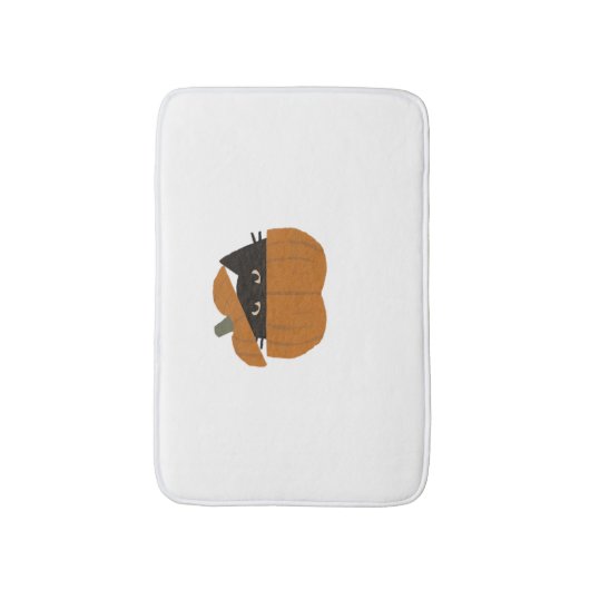 Kürbiskatze Klassischer T - Shirt_1 Badematte (Vorderseite Vertikal)