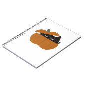 Kürbiskatze Klassischer T - Shirt_1 Notizblock (Linke Seite)