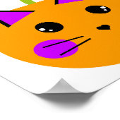 Kürbiskatzenkatze Bitte nimm eine Leckerei Poster (Ecke)