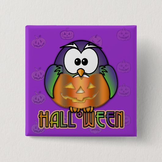 Kürbiskauz Button (Vorderseite)