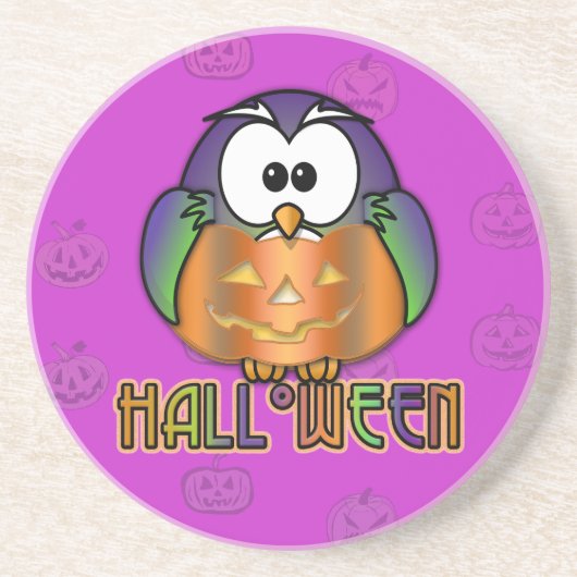 Kürbiskauz Getränkeuntersetzer (Vorne)