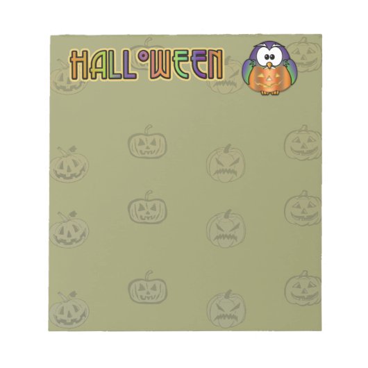 Kürbiskauz Notizblock (Vorderseite)