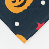 Kürbiskehus Halloween-Muster Fleecedecke (Ecke)