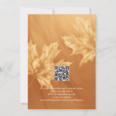 Kürbiskernmapel-Blätter in einem Akzent Einladung (Rückseite)