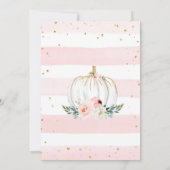 Kürbiskinderdusche ist unterwegs ein kleiner Kürbi Einladung (Rückseite)