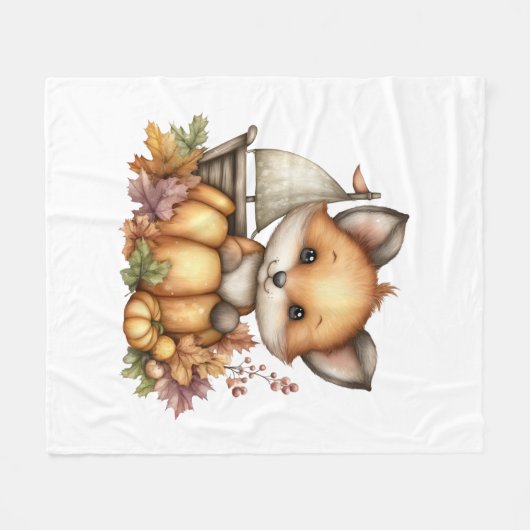 Kürbiskins, einfach herumhängend fleecedecke (Vorderseite (Horizontal))