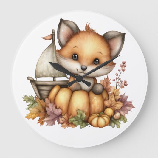 Kürbiskins, einfach herumhängend große wanduhr (Vorderseite)