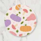 Kürbiskins und Pilze Geschenkanhänger (Rückseite)