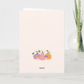 Kürbiskins und Pilze Karte (Rückseite)