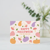 Kürbiskins und Pilze Postkarte (Stehend Vorderseite)