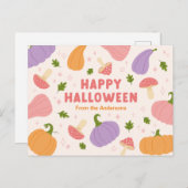 Kürbiskins und Pilze Postkarte (Vorne/Hinten)