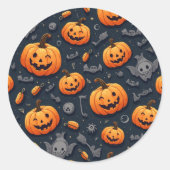 Kürbiskleber Runder Aufkleber (Vorderseite)