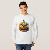 Kürbisklotz Halloween 3D-Shirt | Vintag Halloween T-Shirt (Vorne ganz)