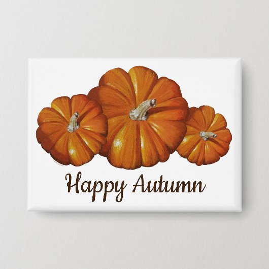 Kürbisknopf Button (Vorderseite)