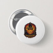 Kürbiskönigin Halloween Eule Spinne Schwarze Katze Button (Vorne & Hinten)