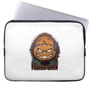 Kürbiskönigin-Shirt Vintage Halloween Jack O Lante Laptopschutzhülle