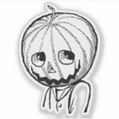 Kürbiskopf Aufkleber (Vorderseite)