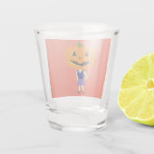 Kürbiskopf-Chibi-Schuss Schnapsglas (Rückseite)