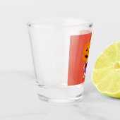 Kürbiskopf-Chibi-Schuss Schnapsglas (Links)