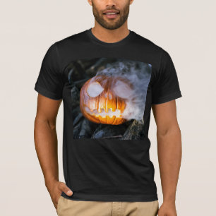 Kürbiskopf des Kopflosen Reiters steht in Flammen T-Shirt