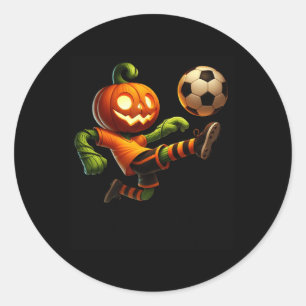 Kürbiskopf-Fußball-Halloween-Kostüm Männer Jungen  Runder Aufkleber