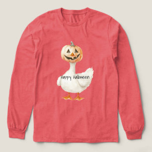 Kürbiskopf-Gans Halloween Tri-Blend Shirt