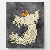 Kürbiskopf-Geist Halloween-Kunst Fotoplatte (Vorderseite)