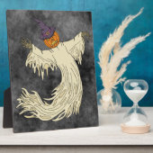 Kürbiskopf-Geist Halloween-Kunst Fotoplatte (Seite)