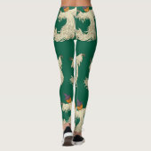 Kürbiskopf-Geist Halloween-Kunst Leggings (Rückseite)