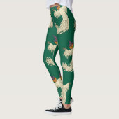 Kürbiskopf-Geist Halloween-Kunst Leggings (Links)