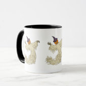 Kürbiskopf-Geist Halloween-Kunst Tasse (Vorderseite Links)