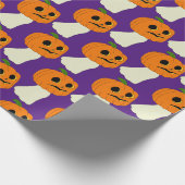 Kürbiskopf Geschenkpapier (Ecke)