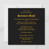 Kürbiskopf Halloween-Party Einladung (Rückseite)