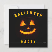 Kürbiskopf Halloween-Party Einladung (Vorderseite)