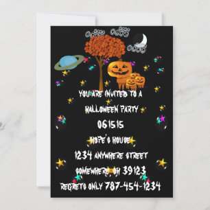 Kürbiskopf-Halloween-Party-Einladungen Einladung