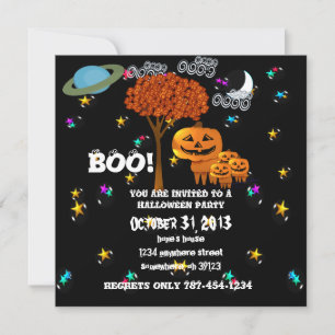 Kürbiskopf-Halloween-Party-Einladungen Einladung